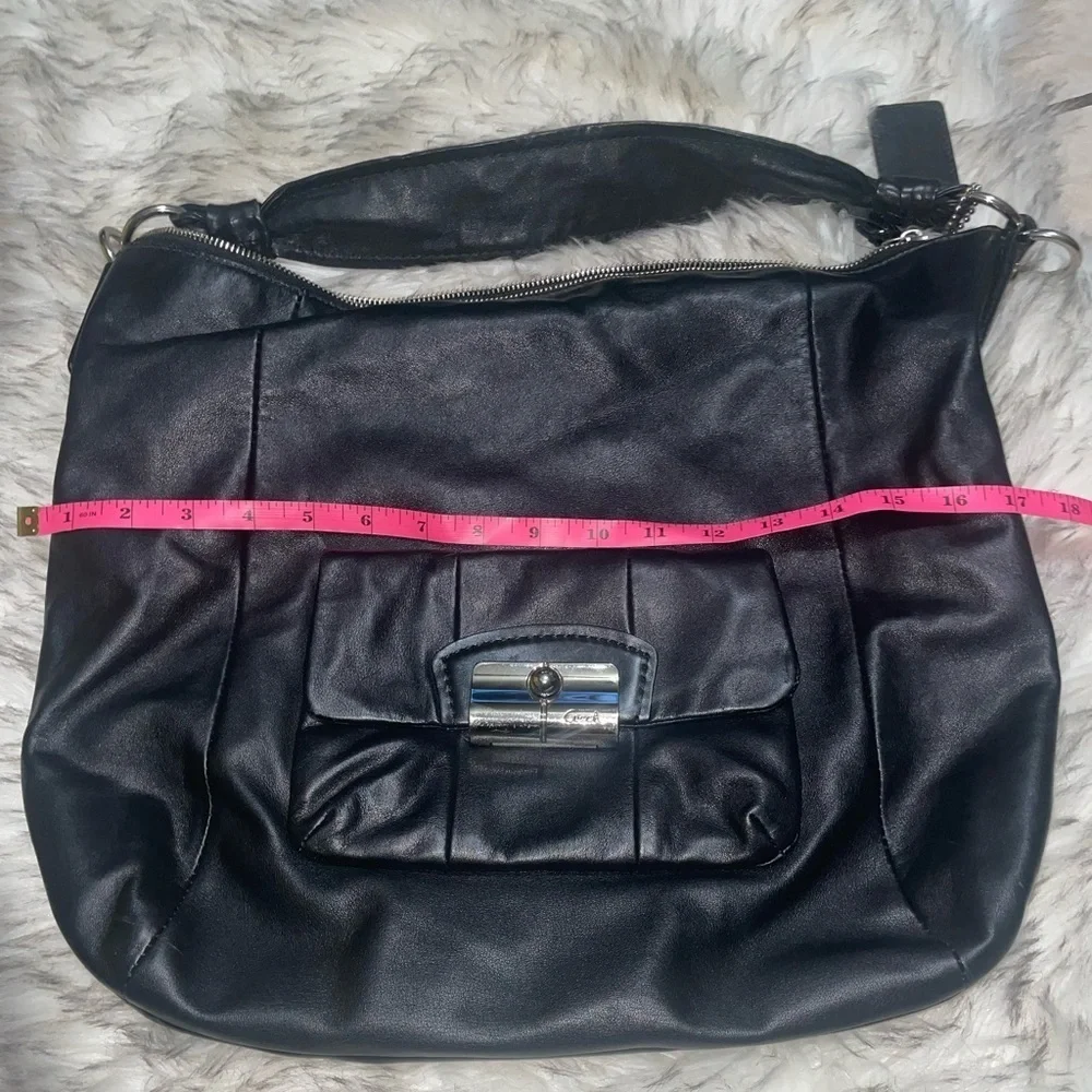 Vintage Coach🖤Black hobo bag slouch purse work bag travel bag